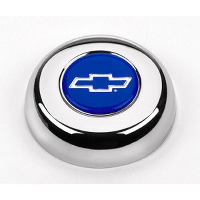 Grant Chrome and Blue Chevrolet Emblem Horn Button