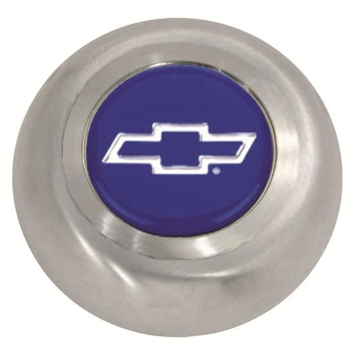 Grant Blue and Silver Chevrolet Emblem Horn Button