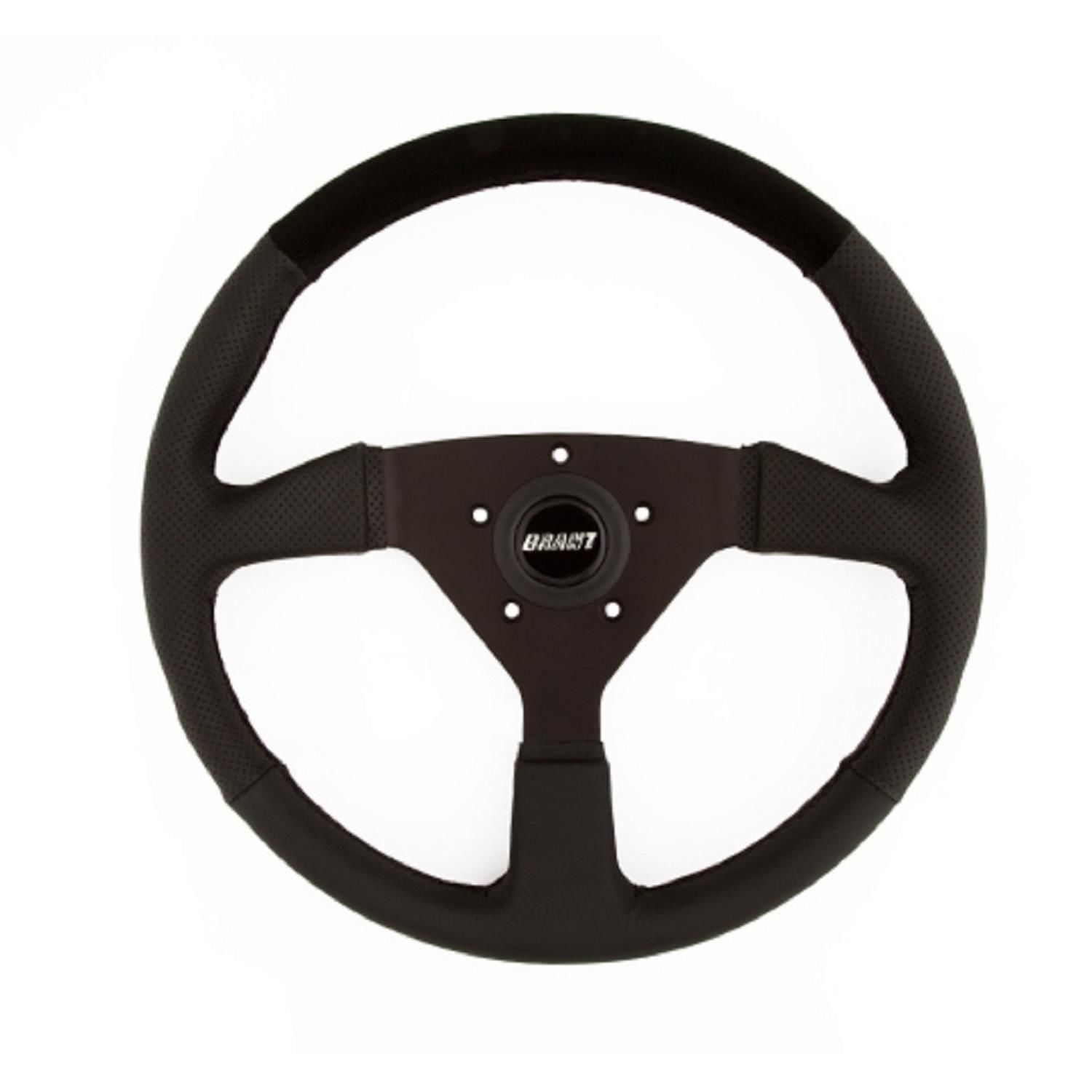 Grant 13.5 in. suede leather steering wheel