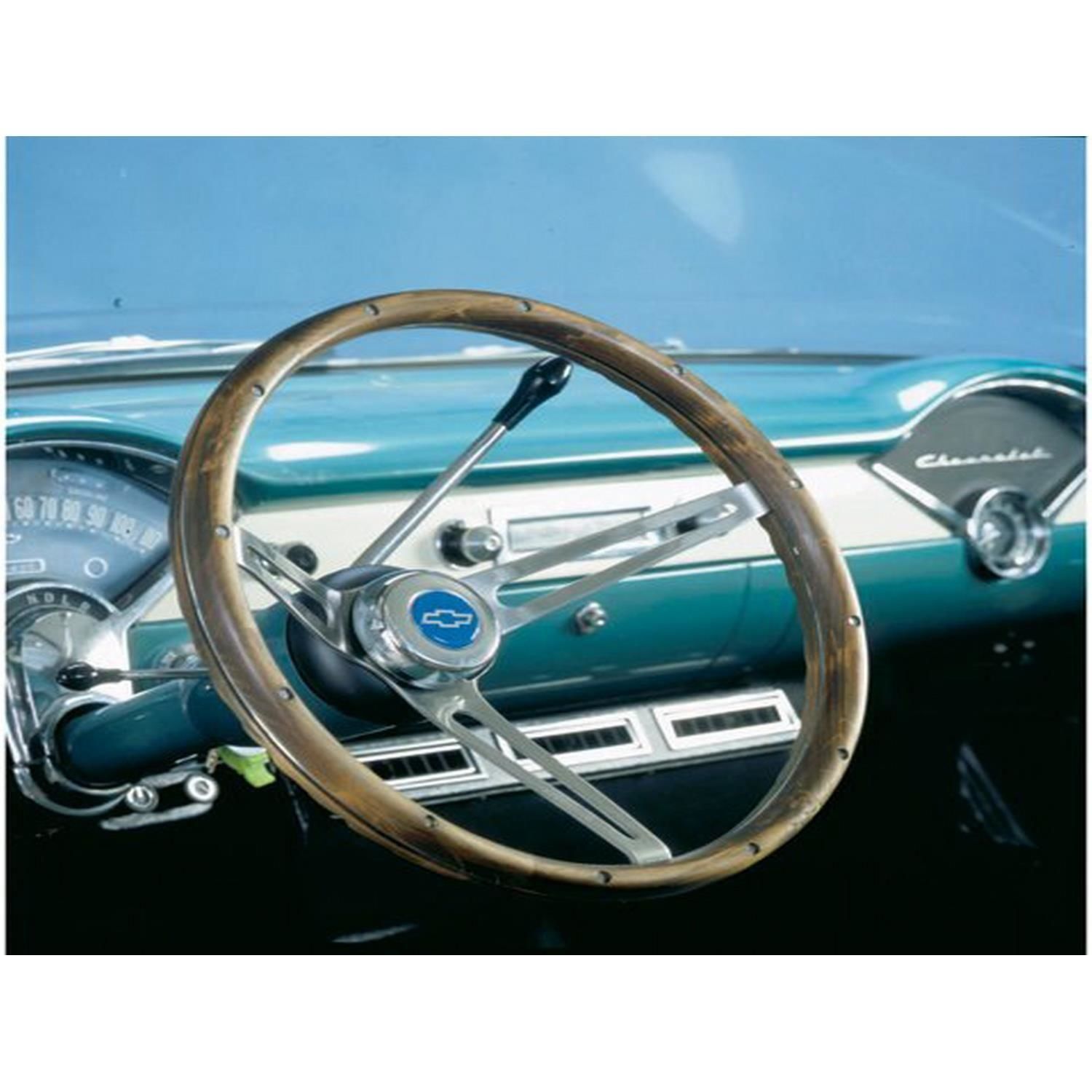Grant International Walnut 15in Chevrolet Nostalgia Wood Steering Wheel