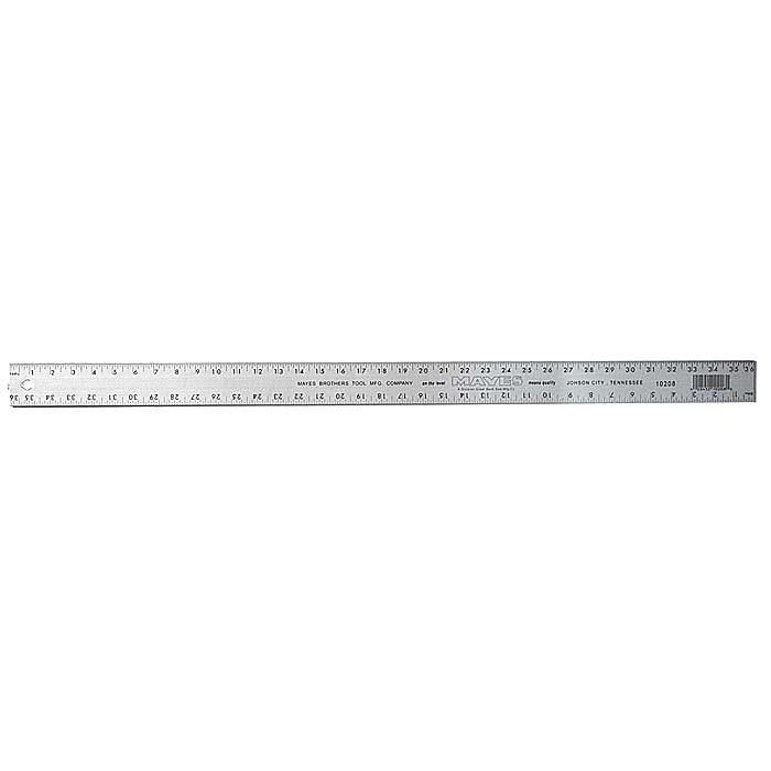 Aluminum Straight Edge Ruler, 24 in, Aluminum