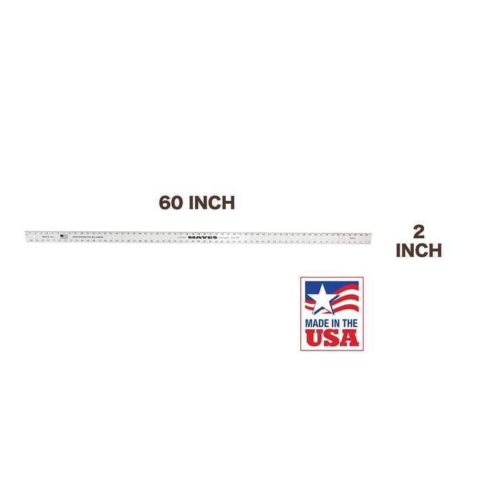 Mayes 10187 Straight Edge Aluminum Ruler (18 Inch x 1 Inch)