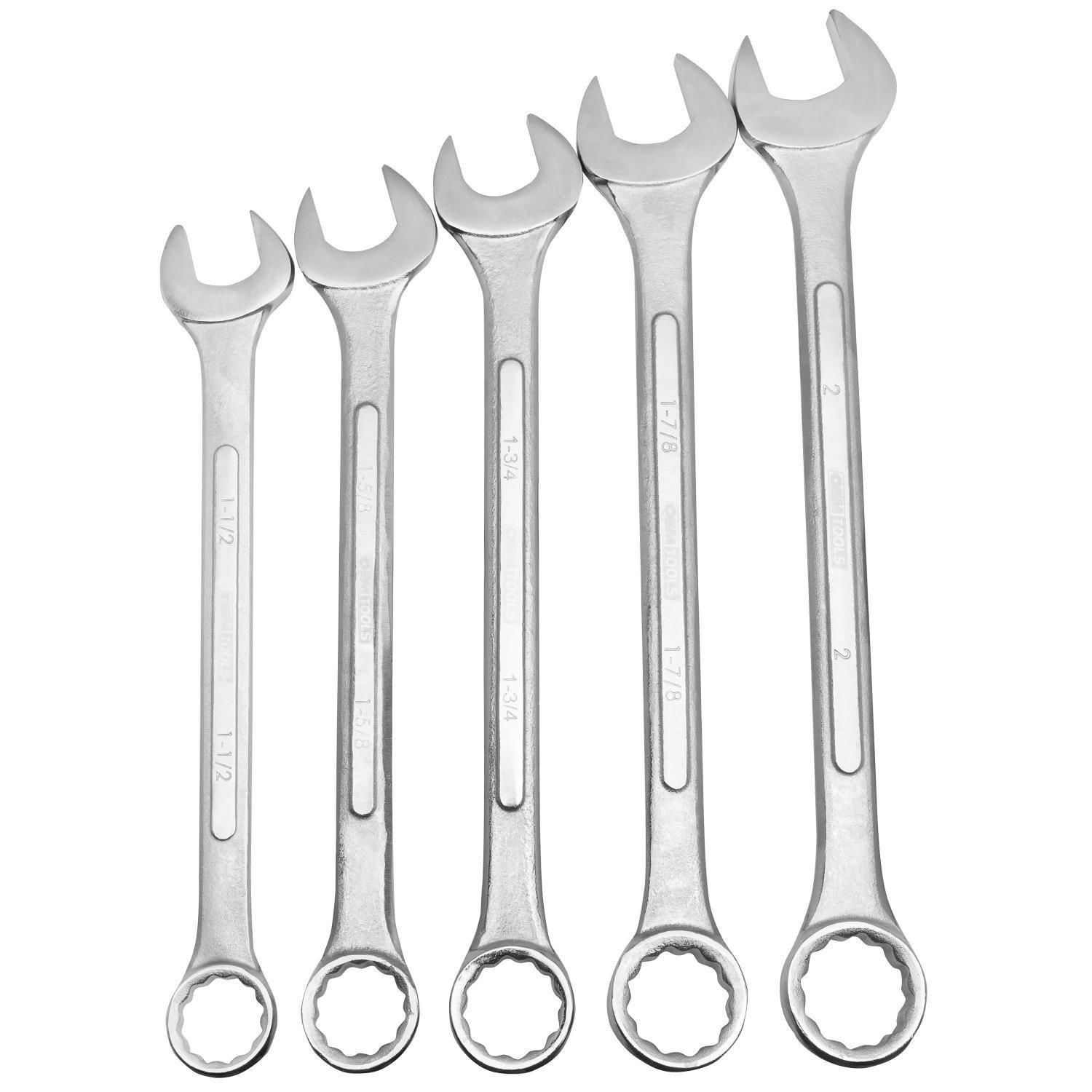 OEMTOOLS 1 1/2in to 2in Combination Jumbo Wrench 5 Piece