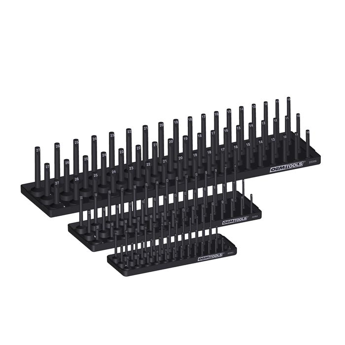 OEMTOOLS 22338 3 Piece 3 Post Socket Tray Set – Metric