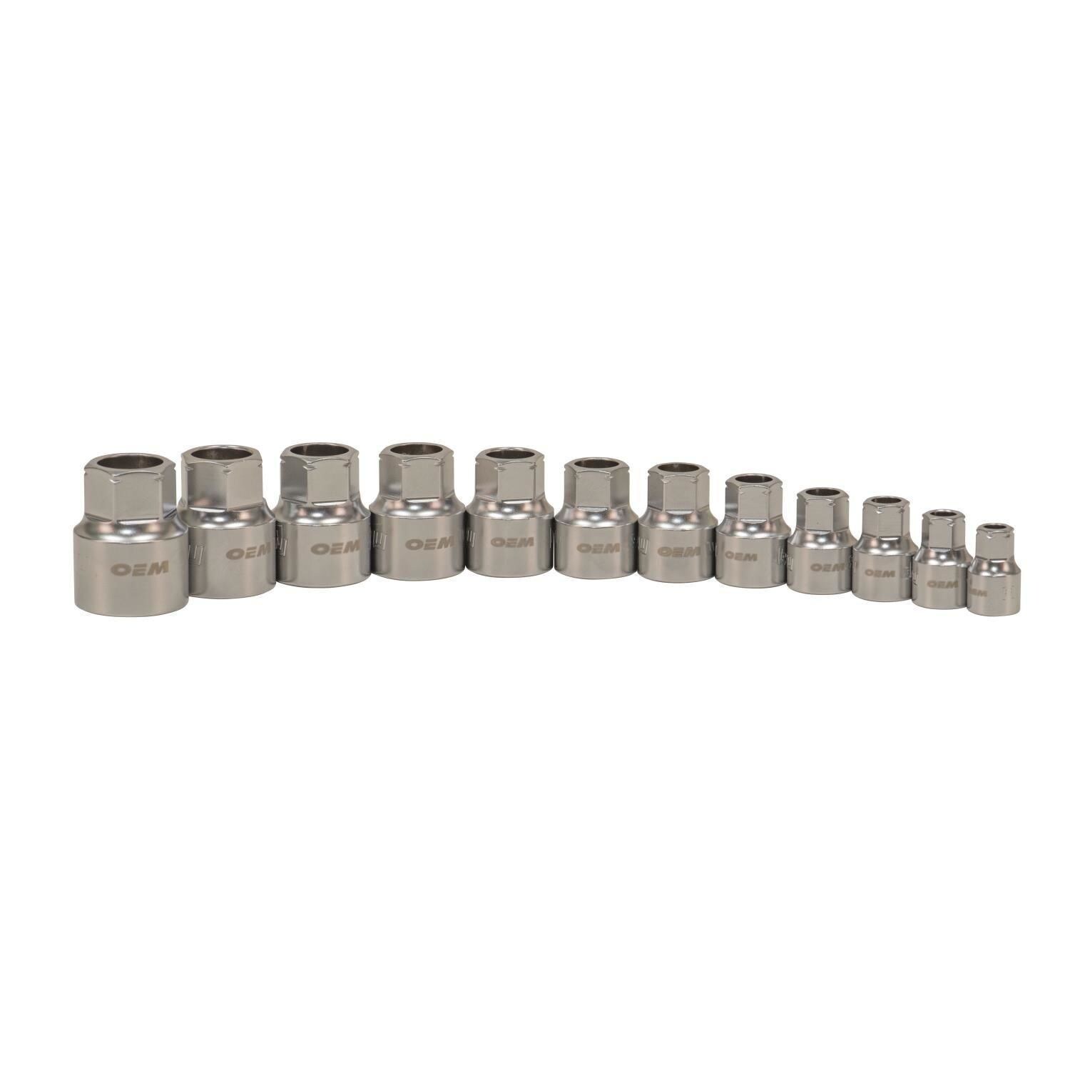 OEMTOOLS 1/4in Drive GoThru Metric Socket Set 12 Piece