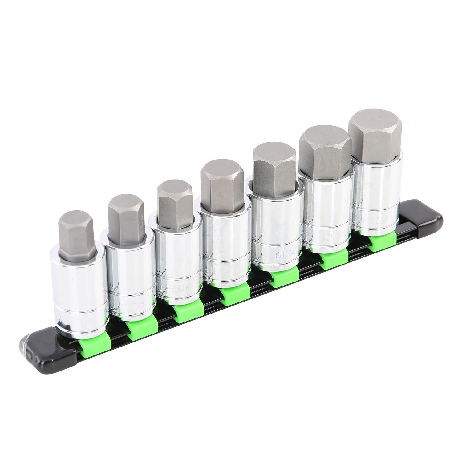 OEMTOOLS 1/2 in. Drive Metric Hex Bit Socket Set 7 Piece