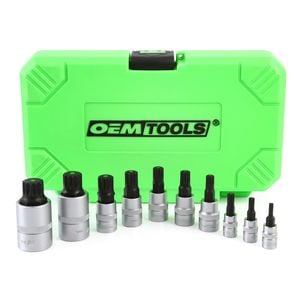 英　0326 OEMTOOLS Magnetic Triple Square Bit Socket Set 10 Piece