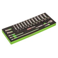 OEMTOOLS 3/8in Drive Ratchet/Socket Metric Tool Set 31 Piece