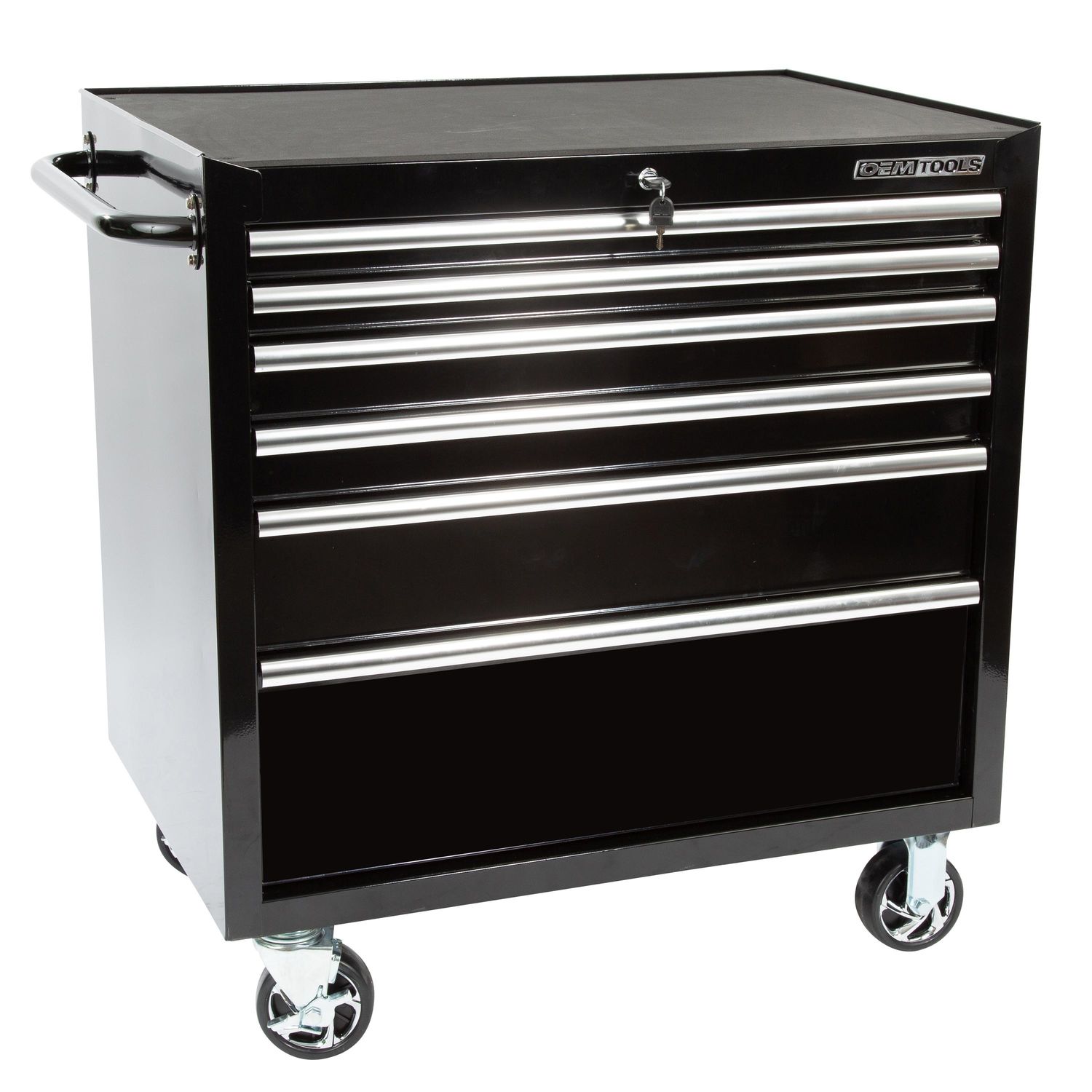 Great Neck 36 in. 6 drawer black tool cabinet