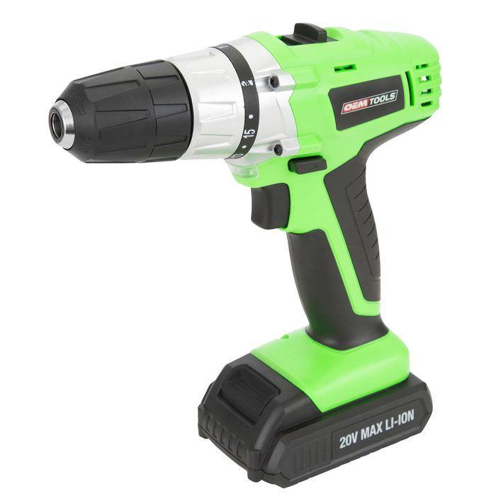 OEMTOOLS 3/8in Drive 20 Volt Lithium Ion Cordless Drill