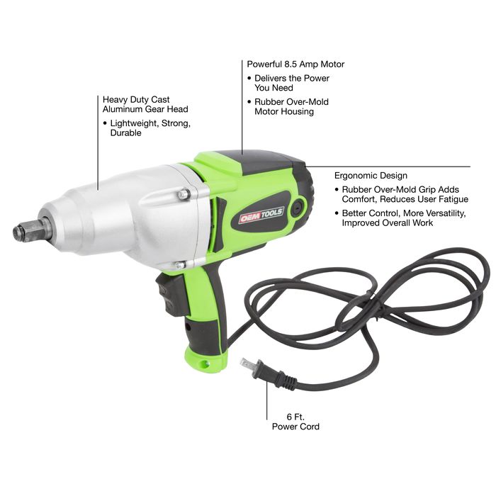 Wired discount impact wrench