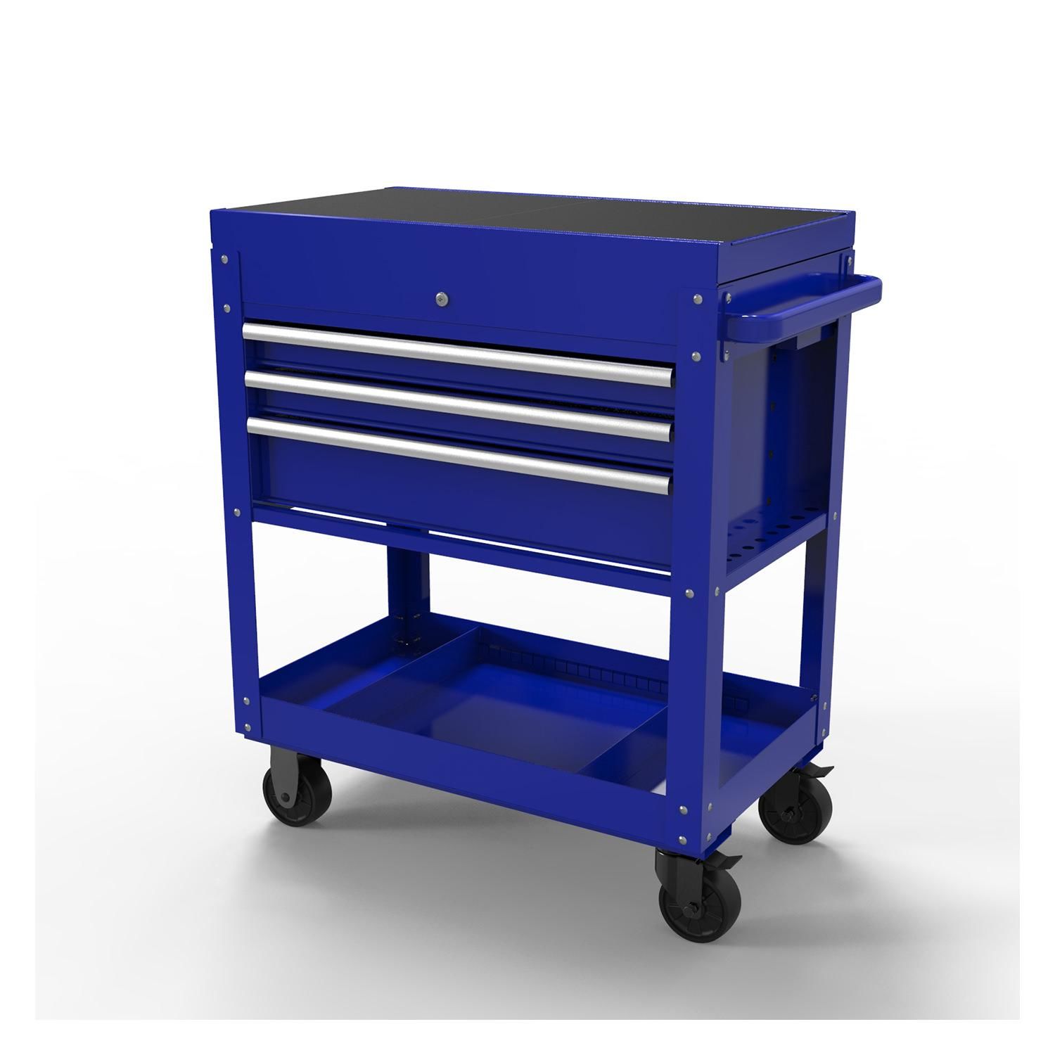 OEMTOOLS Blue 3 Drawer Slide Top Tool Cart