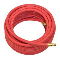 OEMTOOLS 3/8in x 50ft Red Rubber Air Hose With NPT Male Ends