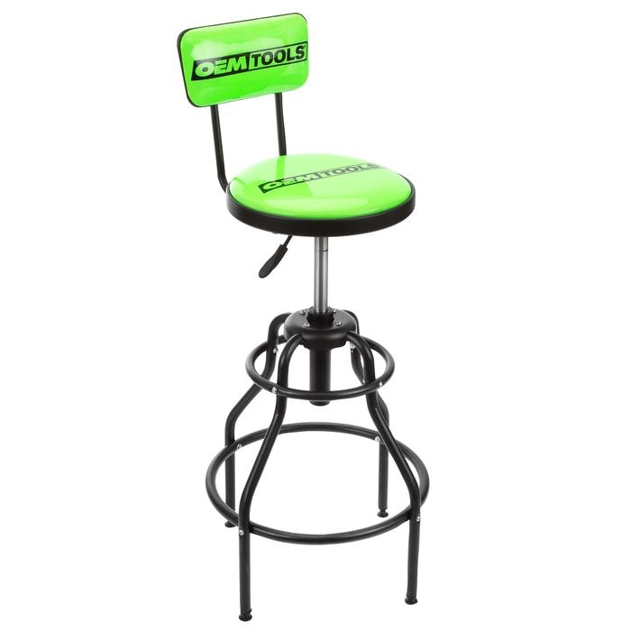 OEMTOOLS 24910 Garage Counter Stool, Matte Black Finish, Stool Chair for  Shop Work, Work Bench Swivel Stool, Garage Work Bench Stool, Cushioned  Stools