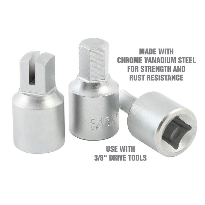 OEMTOOLS Plastic Oil Drain Plug Removal Set 3 Piece