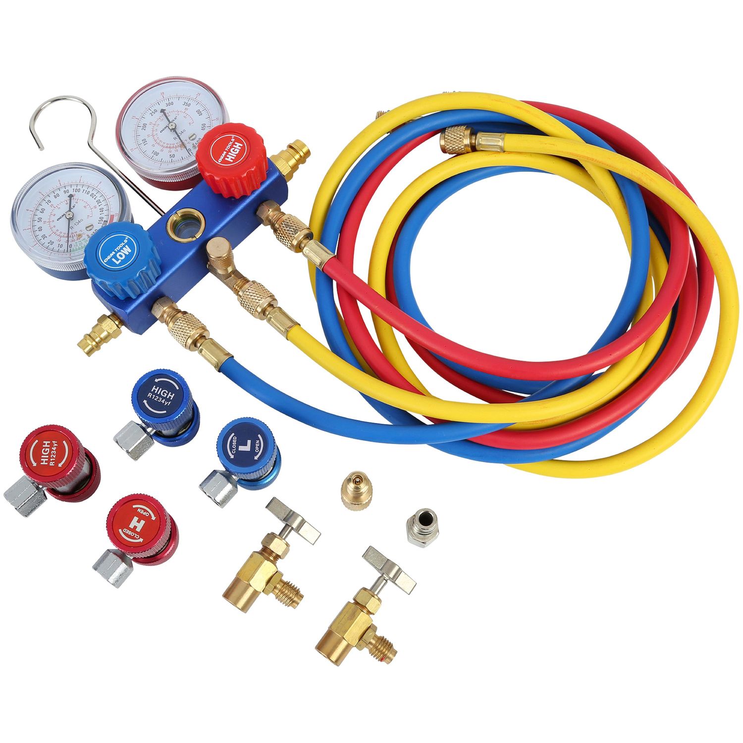 OEMTOOLS Dual Aluminum Manifold Gauge Set