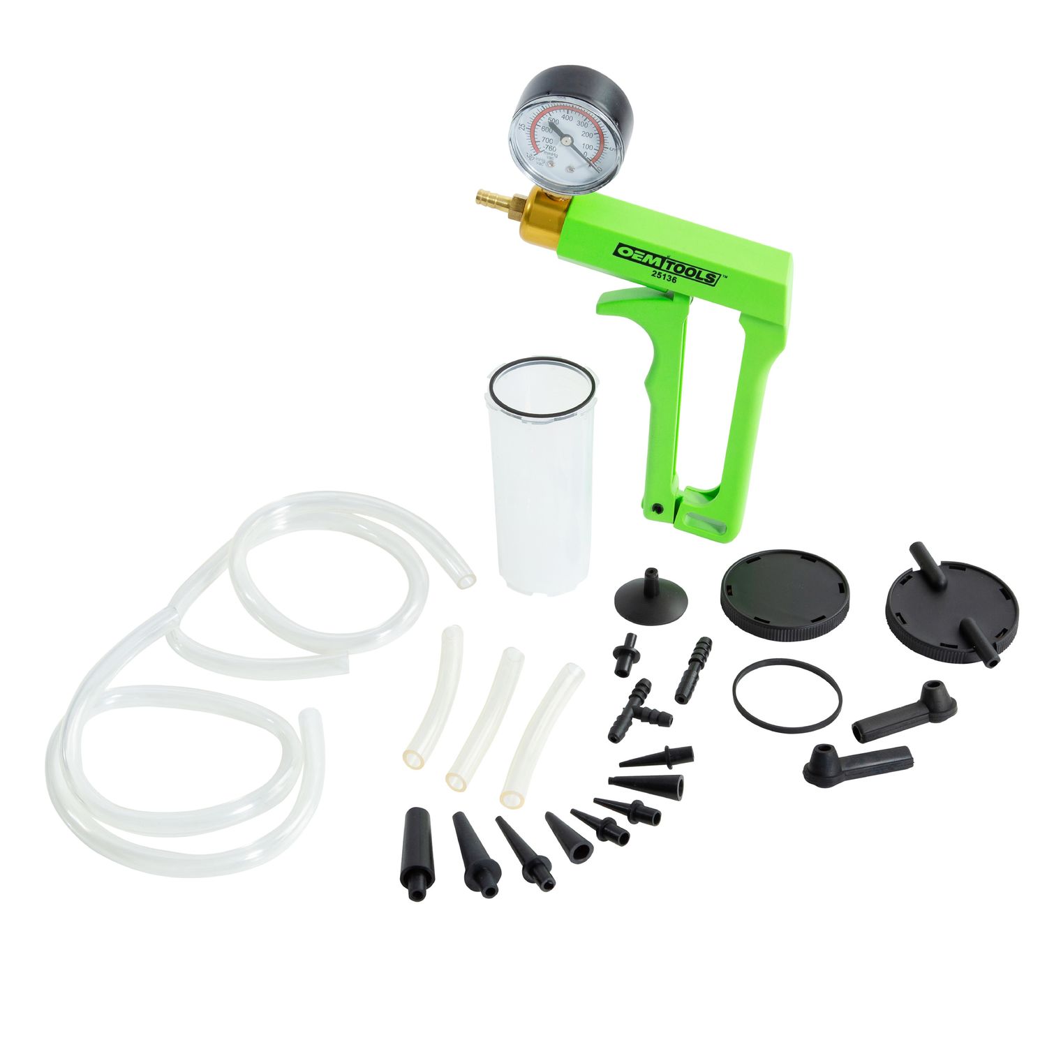 OEMTOOLS Brake and Power Steering Bleeder Kit with Hand Vacuum Pump