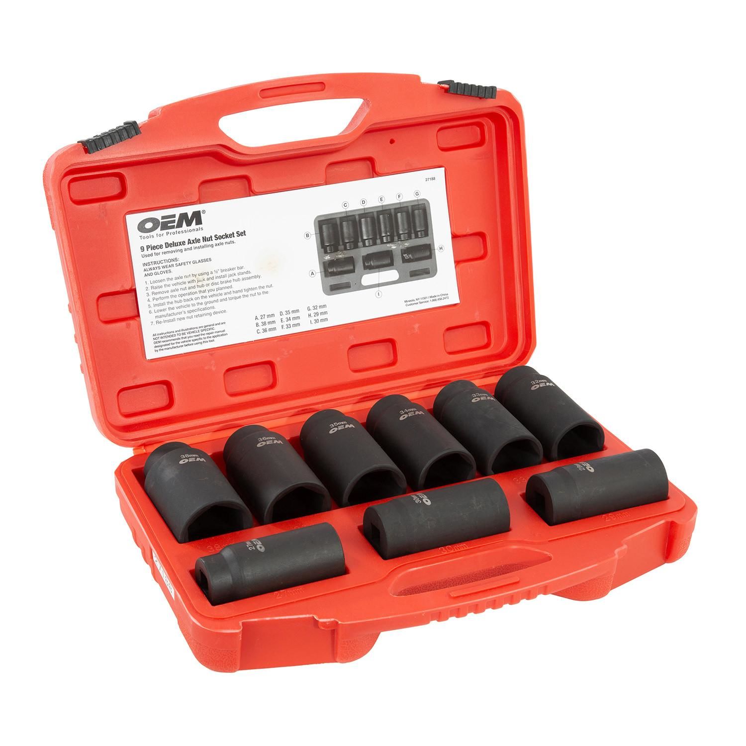 OEM Deluxe axle nut socket set