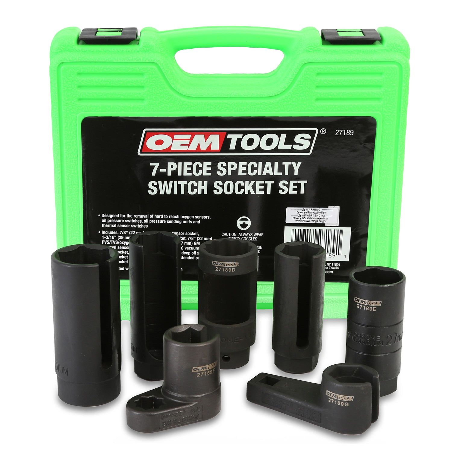 OEMTOOLS Sensor Socket Set 7 Piece