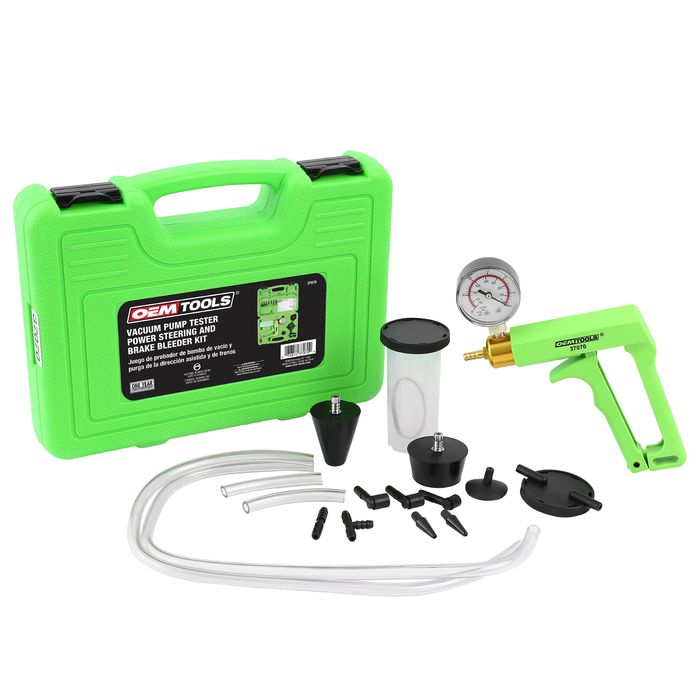 OEMTOOLS Brake, Clutch and Power Steering Vacuum Bleeder Kit with Hand ...