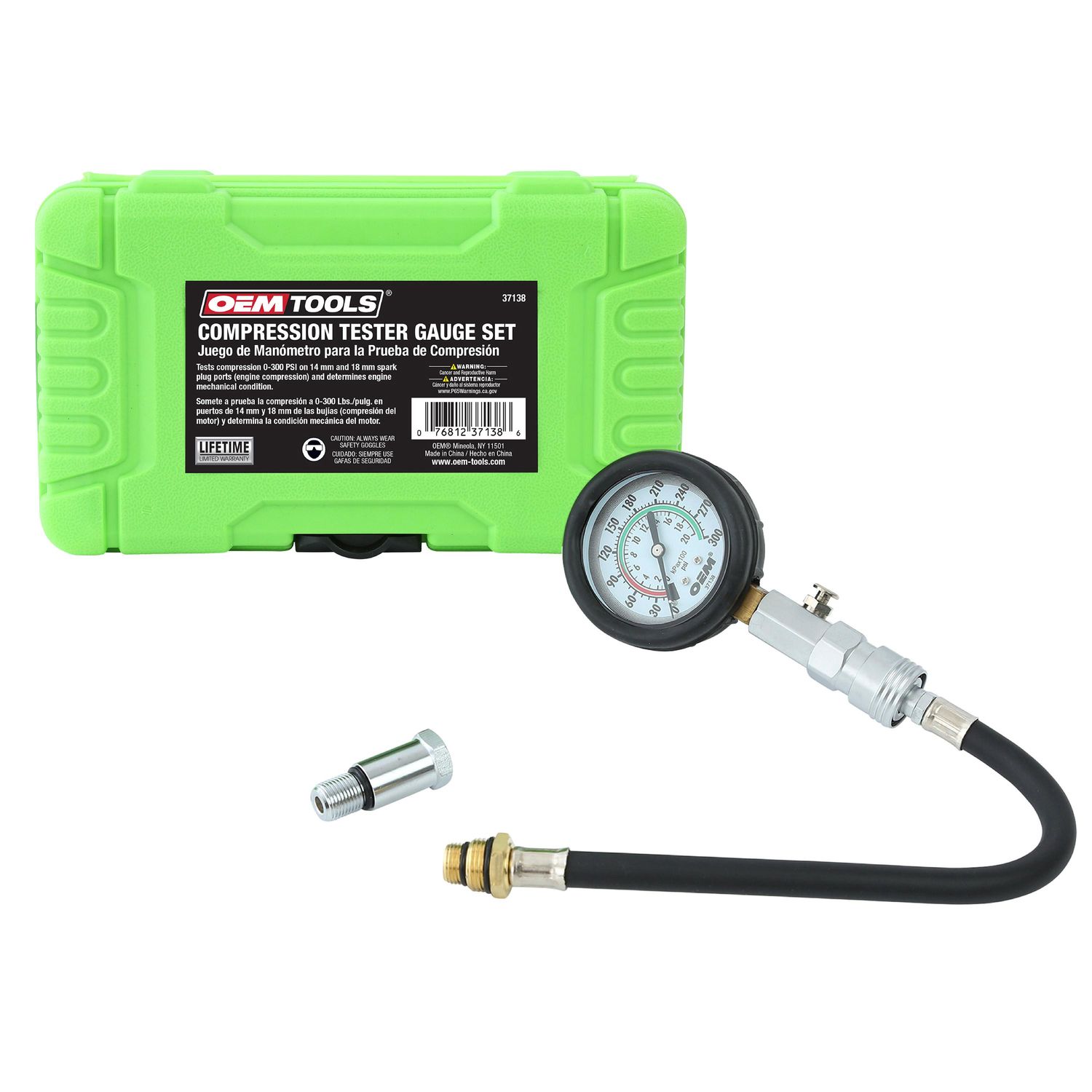 OEMTOOLS Compression Tester Gauge Set