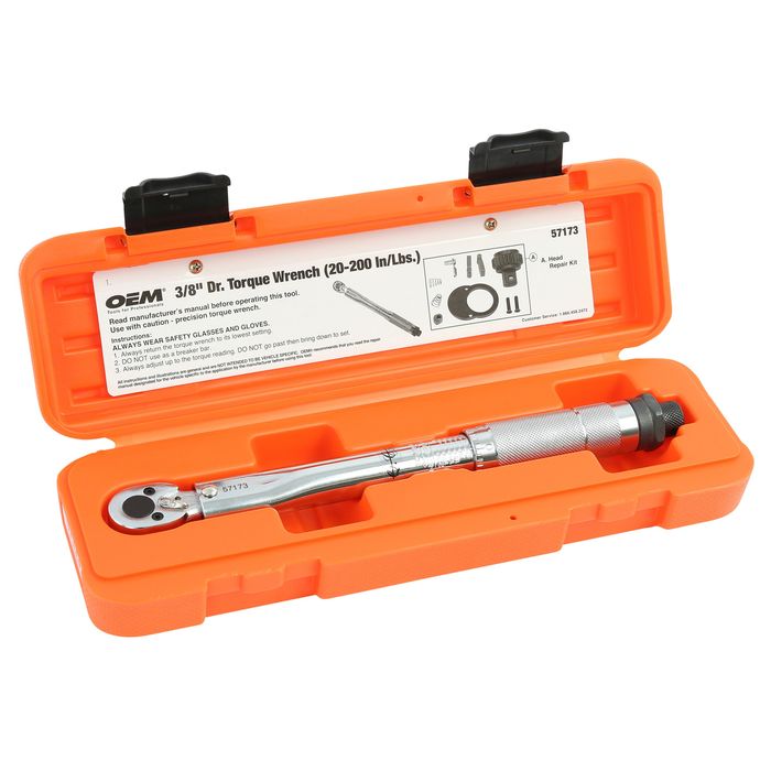 OEMTOOLS 3/8in Drive 20-200 in/lbs Torque Wrench