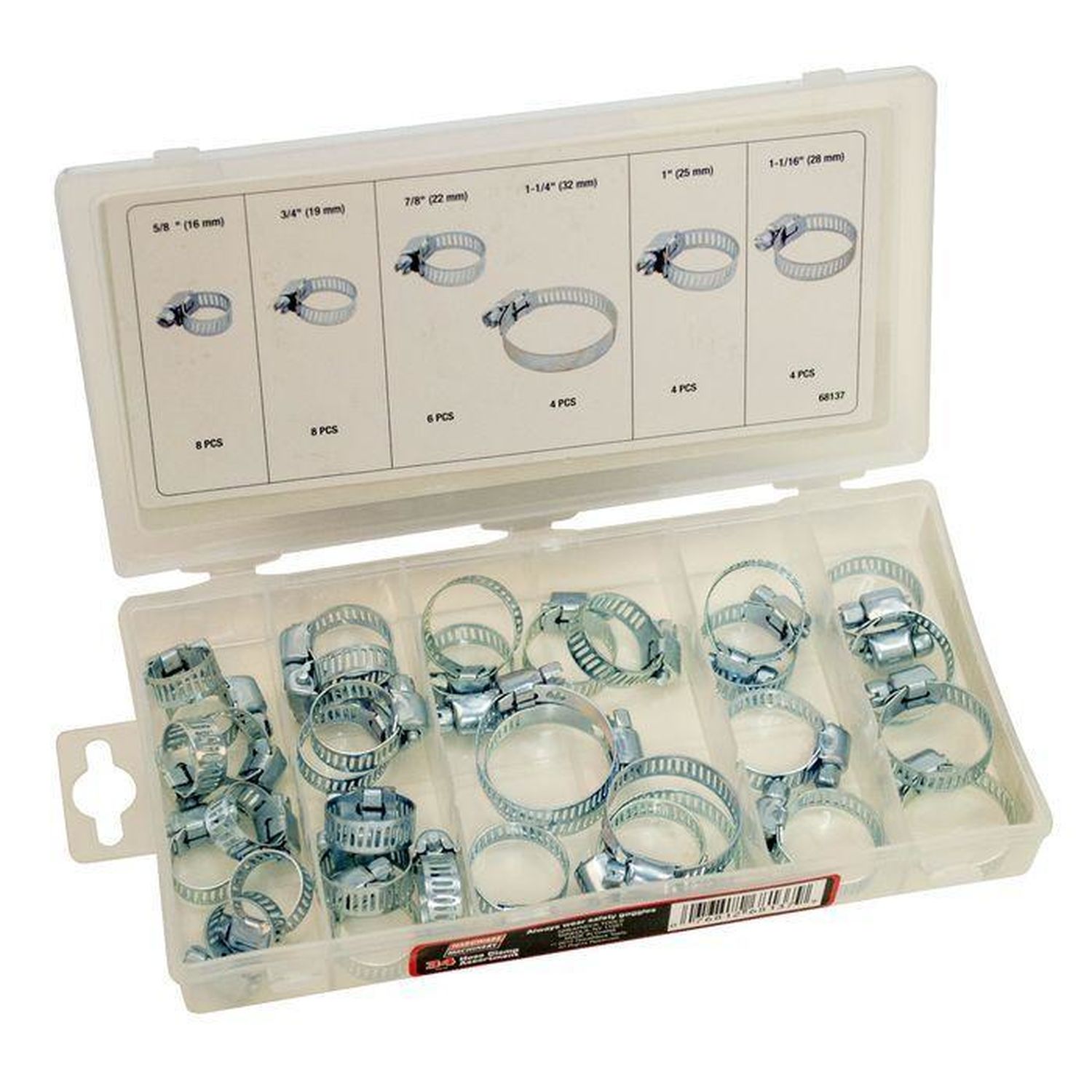 Hardware Machinery 68137 Hose Clamp Assortment 34 Piece