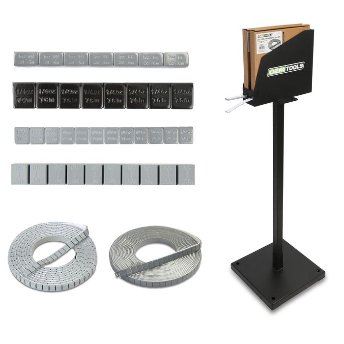 OEM Tools 0.25oz Adhesive Wheel Weight Starter Kit with Stand