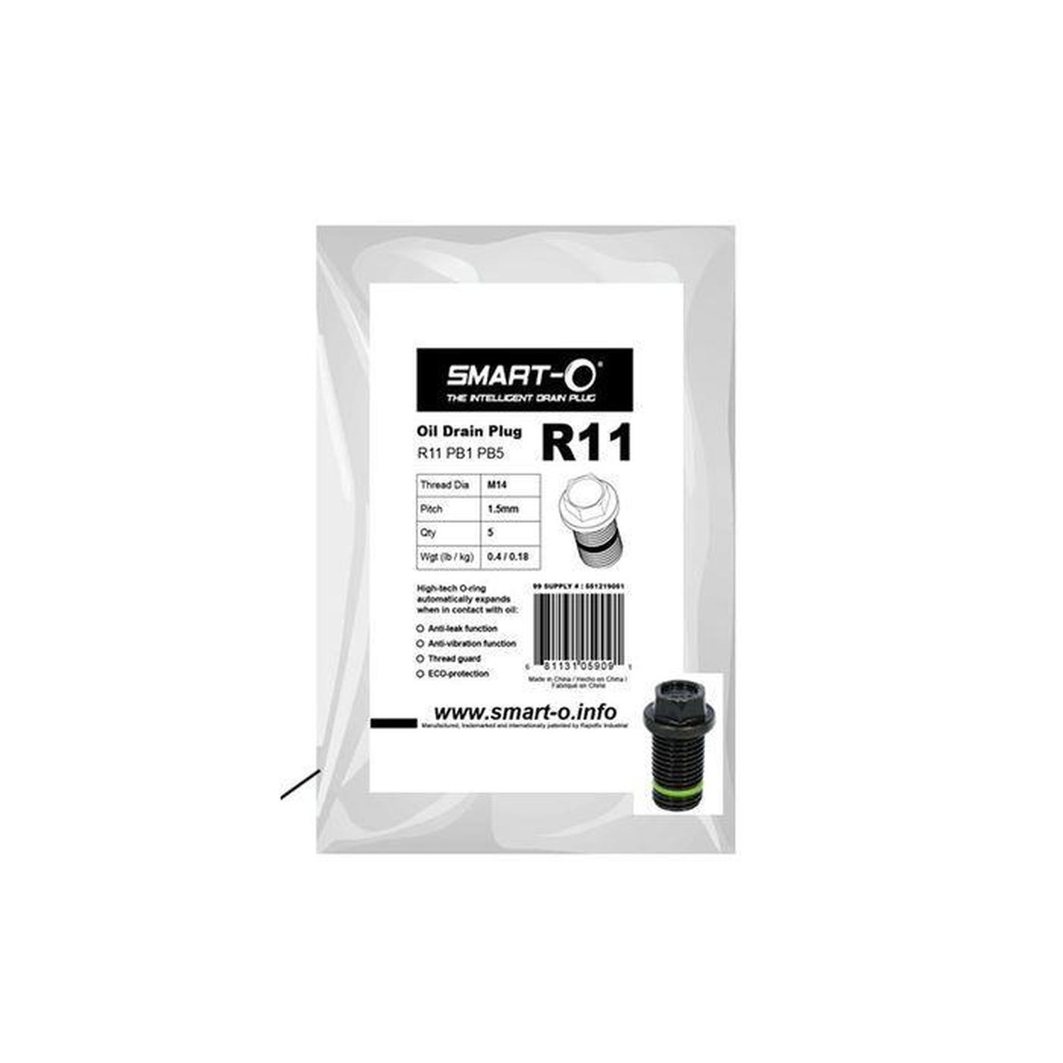 SMARTO R11 Oil Drain Plug 5 Piece