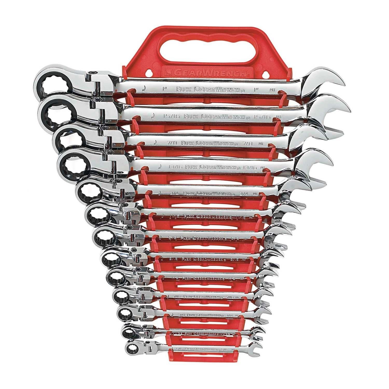 Great Neck 12 Point Sae Flex Head Ratcheting Combination Wrench Set 13