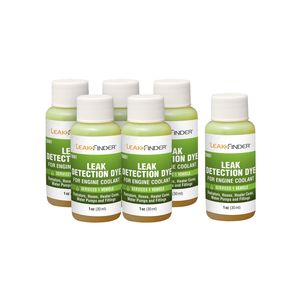 Leakfinder Engine Coolant Leak Detector Dye - 6 Bottles 1oz