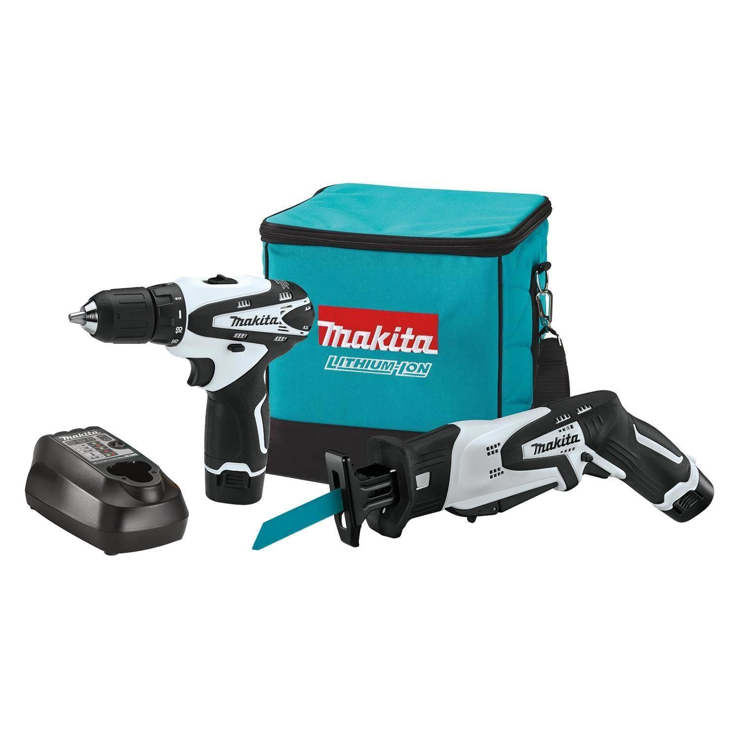 Makita USA MAKLCT212W 3/8in Driver Drill 12 Volt LithiumIon Cordless