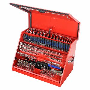 Montezuma/30 x 19 x 20 1/8 in. red steel powder coat finish tool box ...