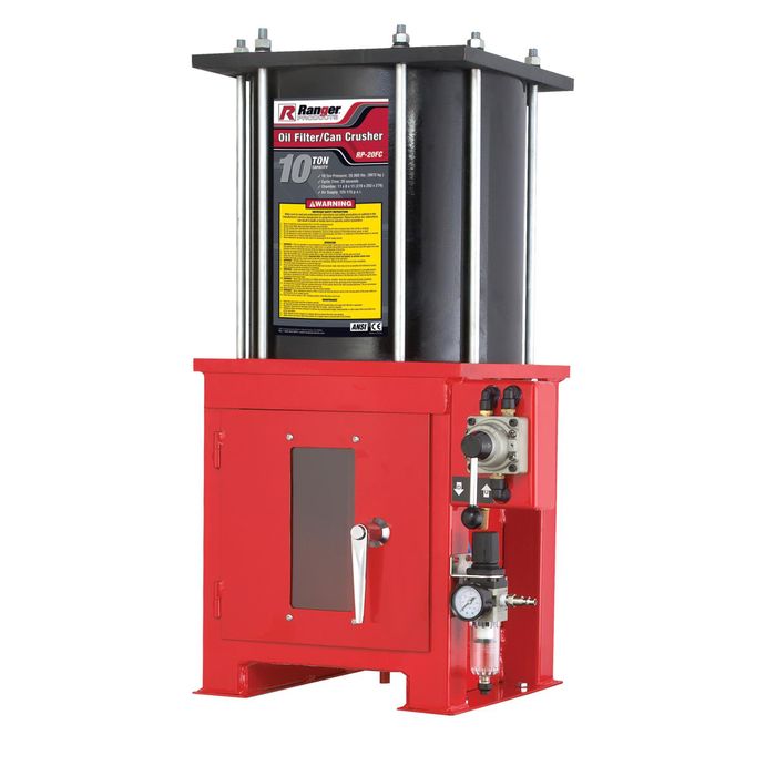 Ranger 10 Ton Industrial Oil Filter and Can Crusher