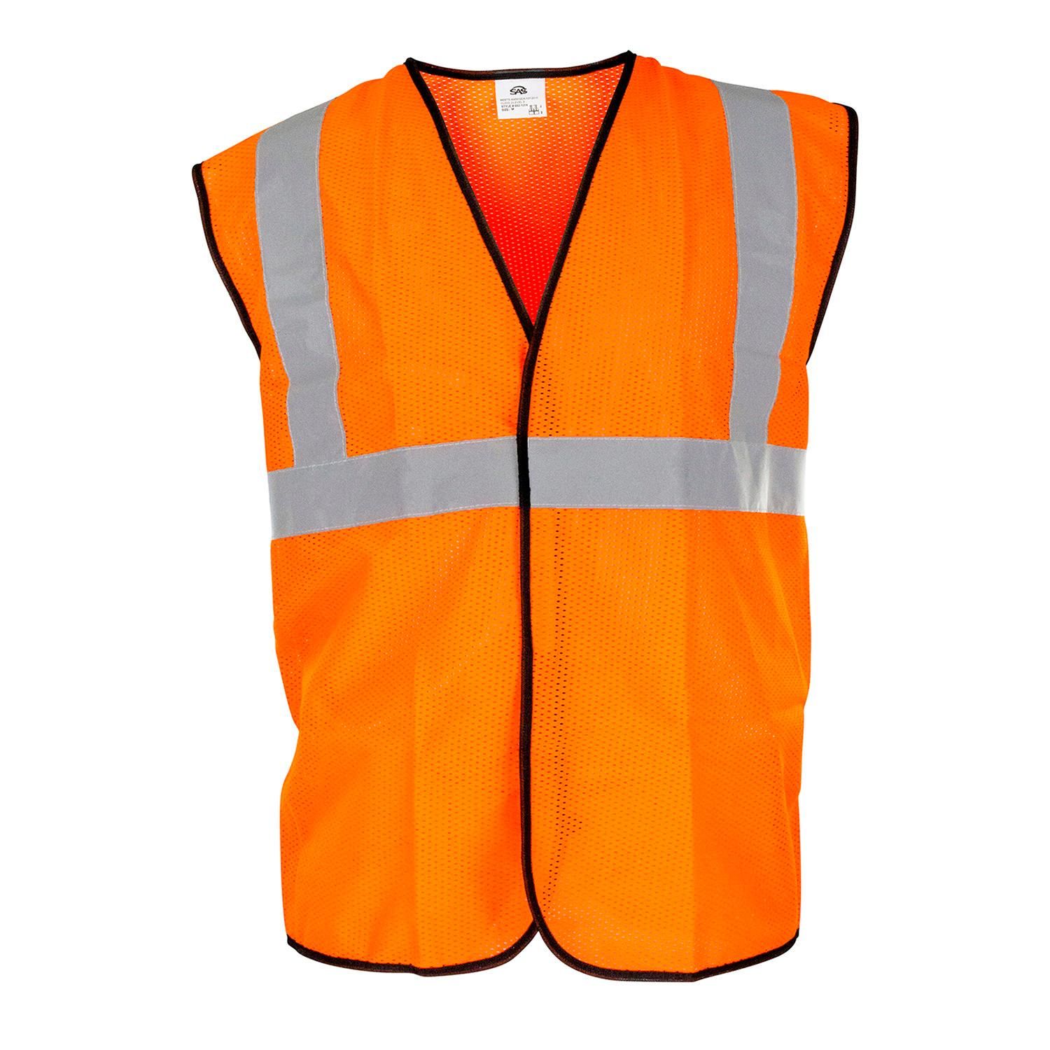 SAS Safety Extra Large Hi-Vis Orange Safety Vest