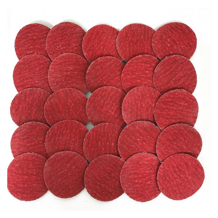 SureBilt 2in 50 Grit Red Ceramic Twist Lock Mini Grinding Disc 25 Piece