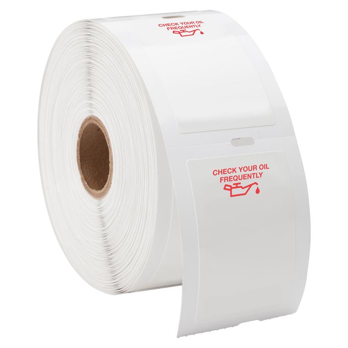 Slip-N-Grip Red Oil Can Service Reminder Label 500/RL