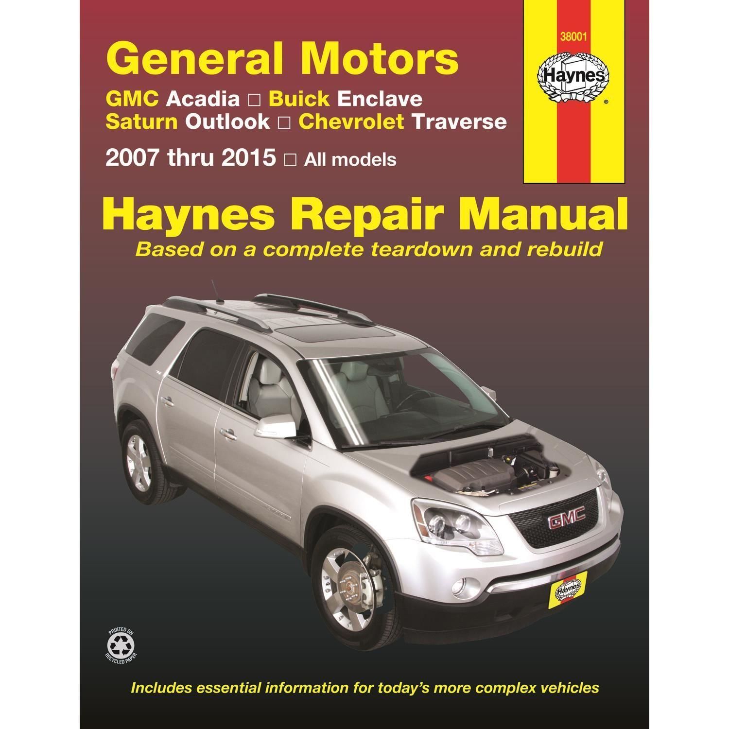 Haynes Vehicle Repair Manual 38001