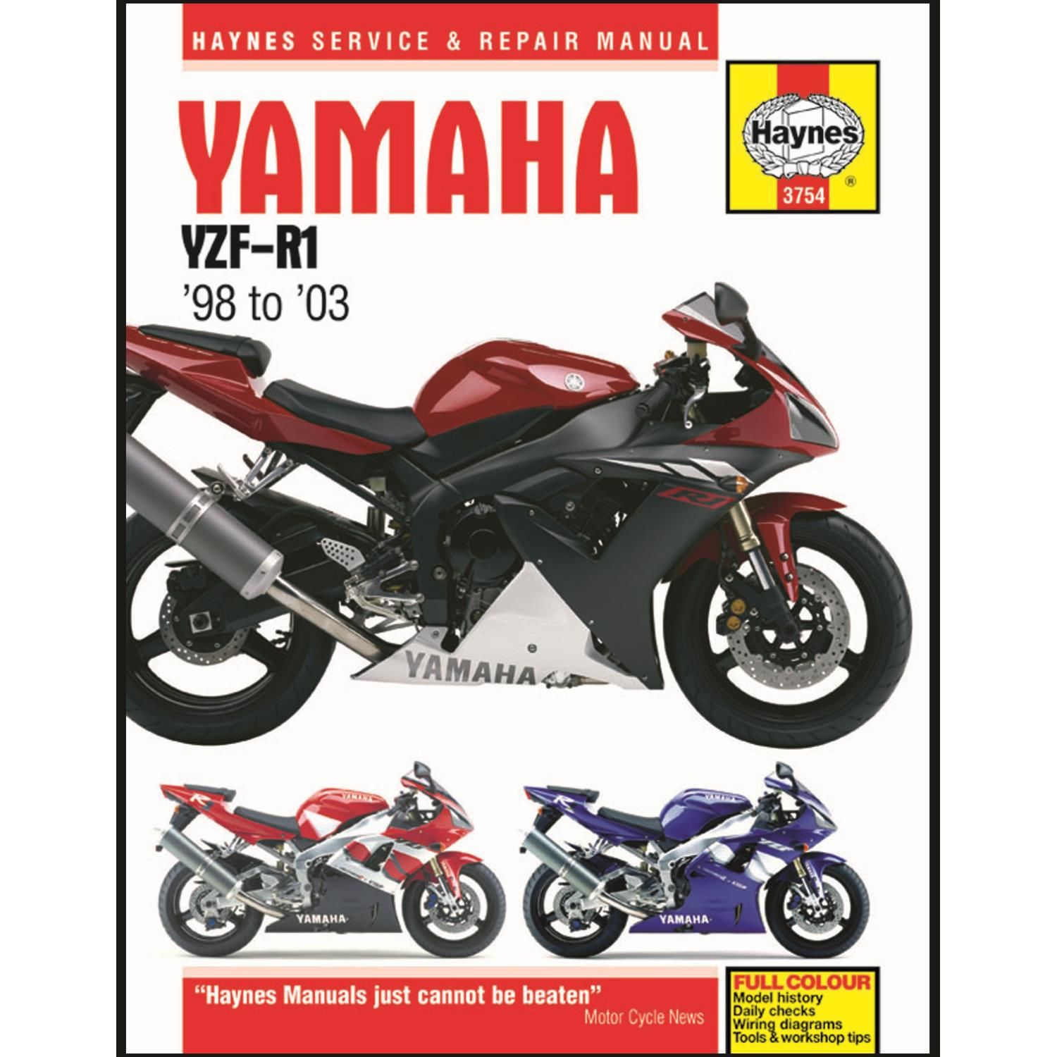 Haynes Yamaha Yzf R1 1998 2003 Motorcycle Repair Manual