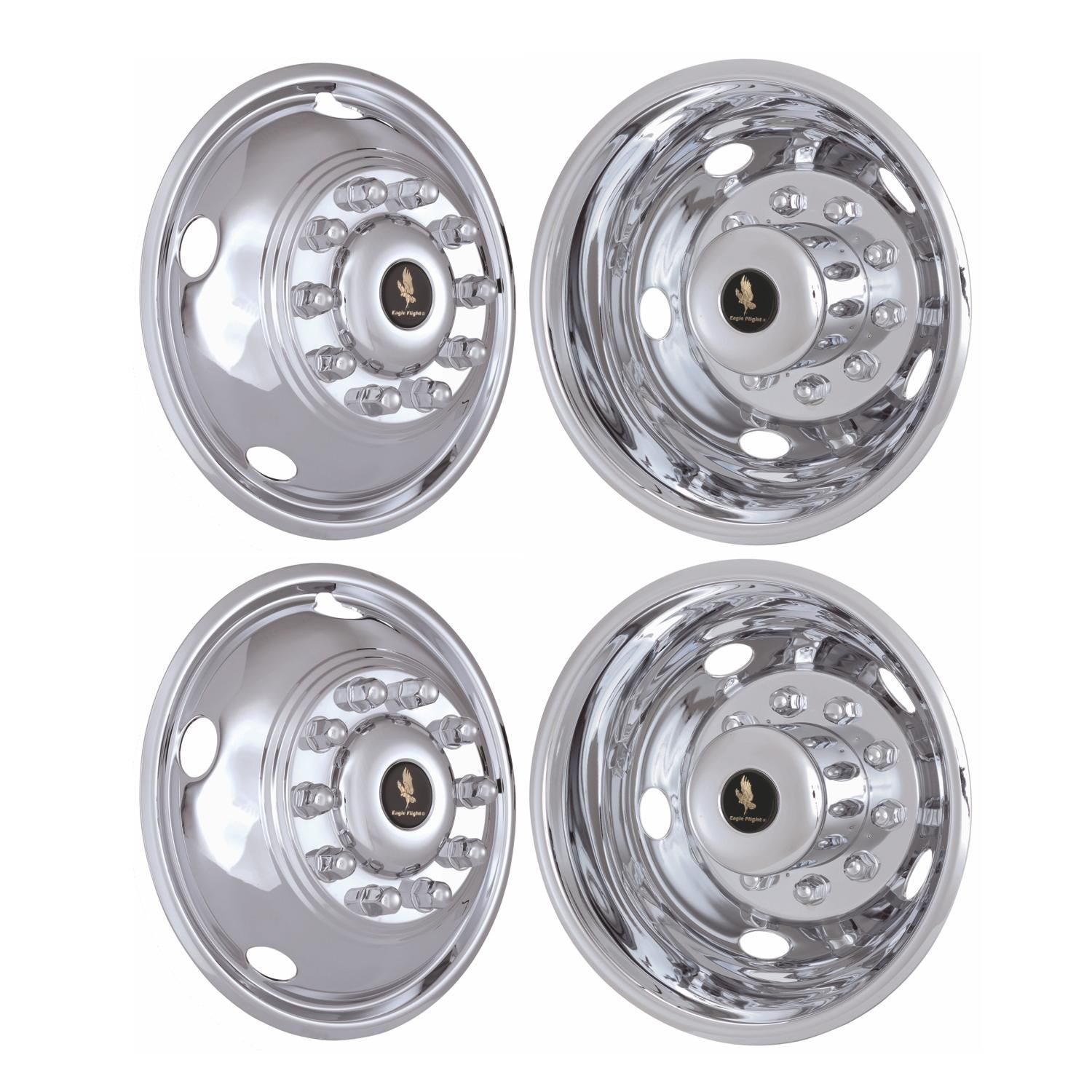 Eagle Polished Stainless Steel 19.5in Wheel Cover/Hub Cap 4 Piece