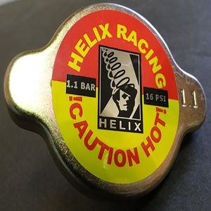 Helix Racing Products 16 PSI Maximum Pressure Gold Anodized Round Radiator Cap without Safety Release Lever for Audi A6 Quattro