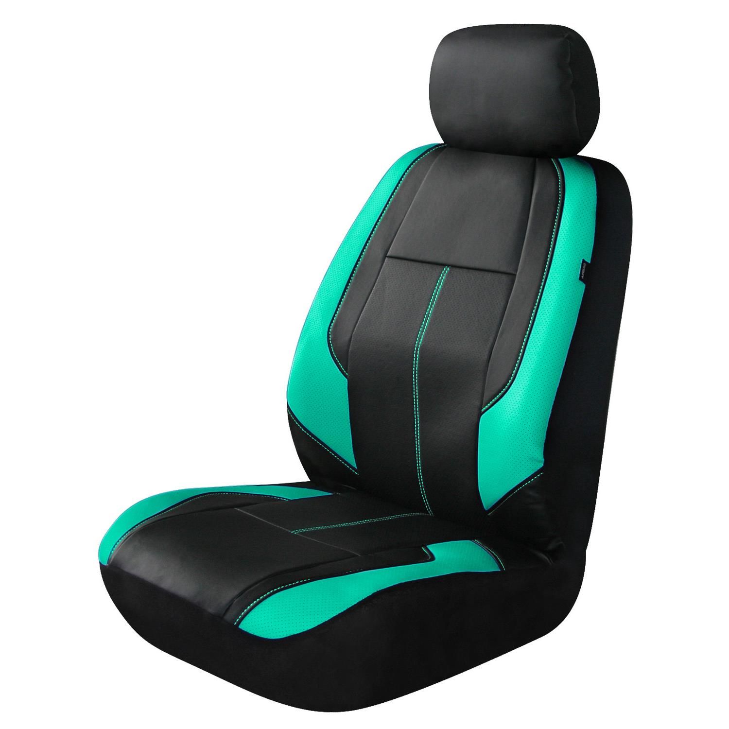ProElite Hudson Black and Green sport Universal Seat Cover