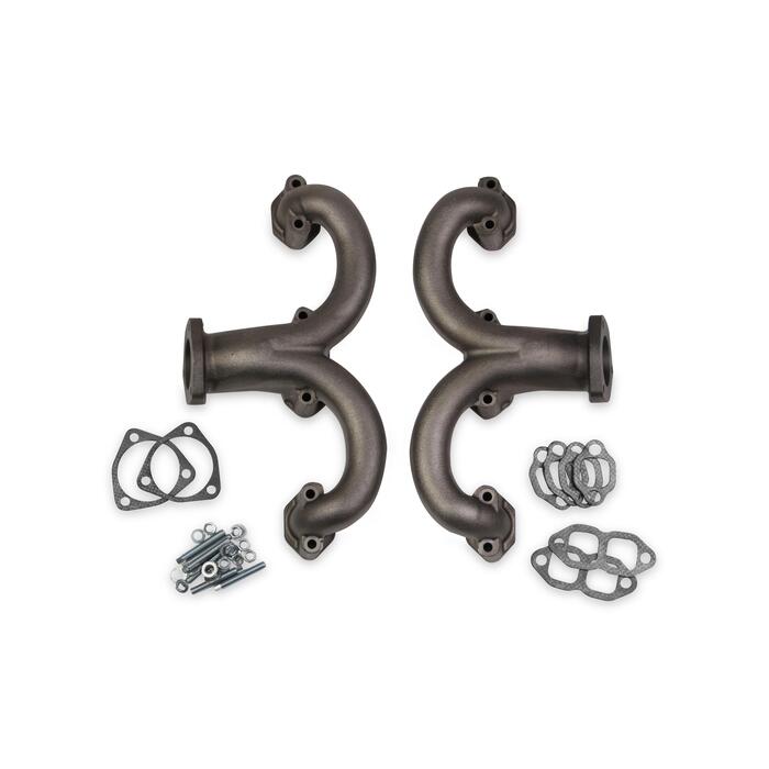 Ram Horn Center Dump Exhaust Manifold Set – Chevy GMC 283 327 350 5.7L Pair