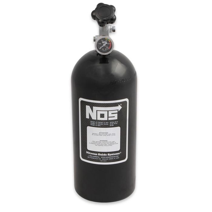 NOS Nitrous Oxide Bottle 10lb w/Super Hi-Flo Valve 14745BNOS NOS Nitrous Oxide Bottle 10lb w/Super Hi-Flo Valve 14745BNOS