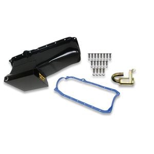 Weiand 7 Quart Black Finish 80/85 Small Block Chevy Oil Pan Kit for Chevrolet Equinox