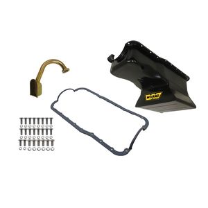 Weiand 7 Quart Black Finish 65/87 Small Block Ford Oil Pan Kit for Chrysler Imperial
