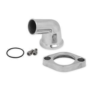 Weiand Chrome Finish 15 Degree Aluminum Water Outler for Chevrolet Malibu