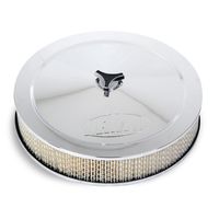 Holley 14in Chrome Demon Branded Air Filter With Paper Filter Element