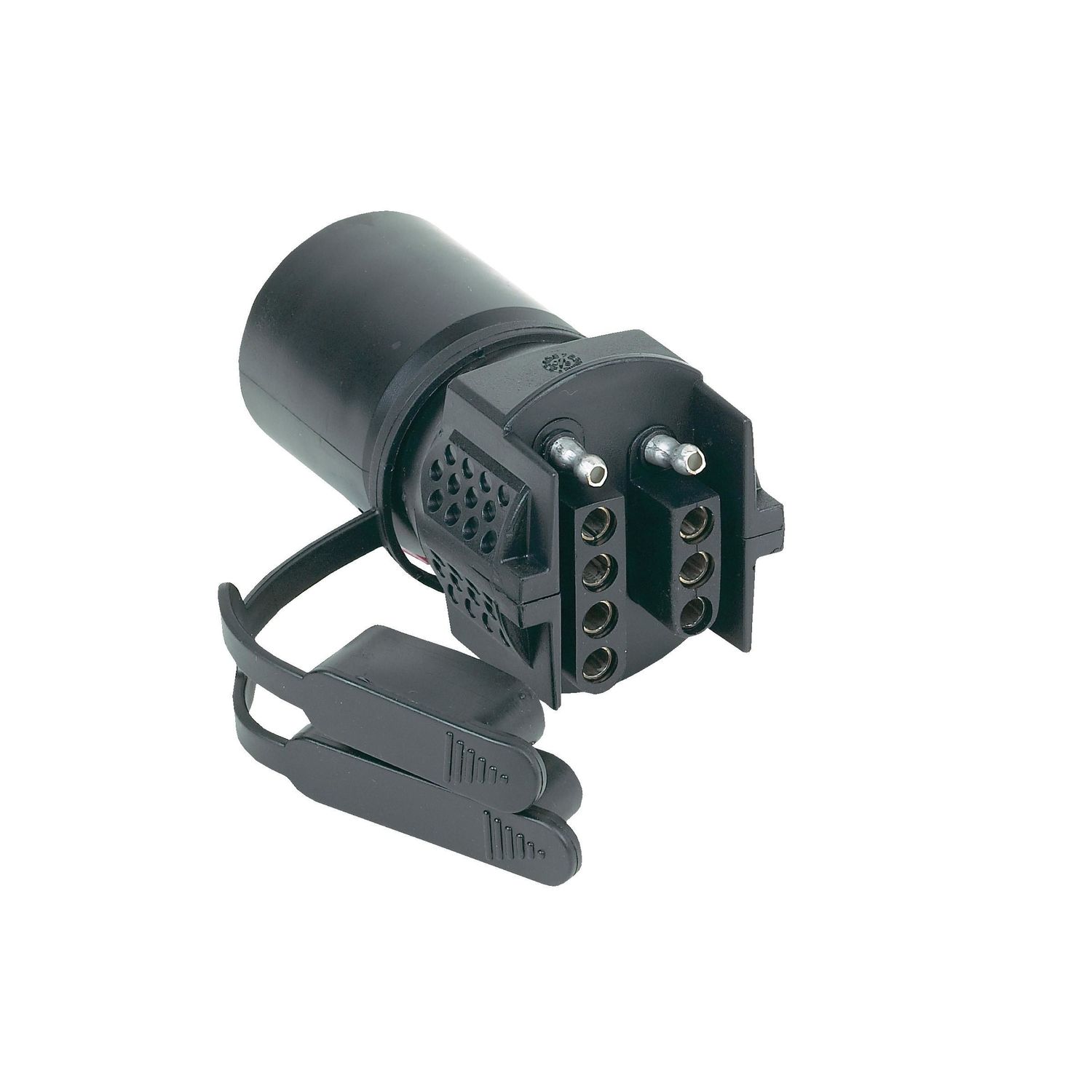 thumbnail image 2 of 7 Pin To 4 Pin Trailer Plug Adapter - Converts 7 Blade To 4-Way & 5-Way Flat For RV, Boat, Utility Trailers 2 of 14
