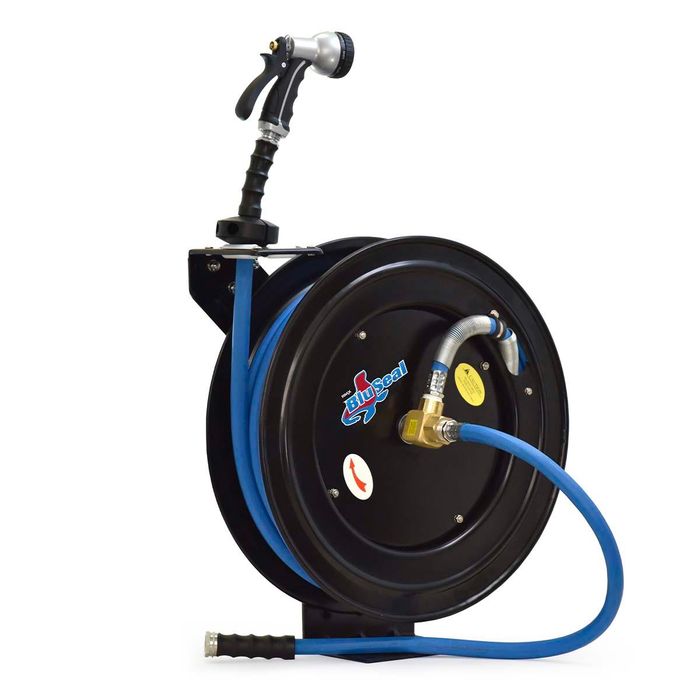 Integrated Supply Network Bluseal 5/8 x 50ft Rubber Water Hose Reel